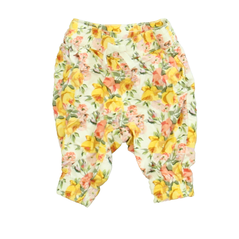 Janie and Jack Girls White | Yellow Pants size: 3-6 Months